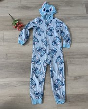 Disney Stitch Pajamas with hoodie girls size large 10/12