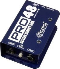 Radial Engineering Pro48 Phantom-Powered Active 48V Compact Direct Box, Blue