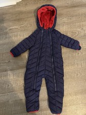 Snozu Toddler Navy blue Snowsuit 18M With Foot And Hand covers