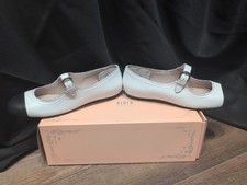 Bloch Women's Cassiopeia Ballet Flat, White/Black Size 6.5