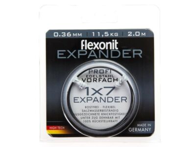 2 m flexonit EXPANDER 1x7 - 11,5 kg (0,36 mm) Stahlvorfach