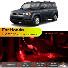 8 x Red LED Lights Bulb Map Interior Package Kit For 2003 - 2011 Honda Element