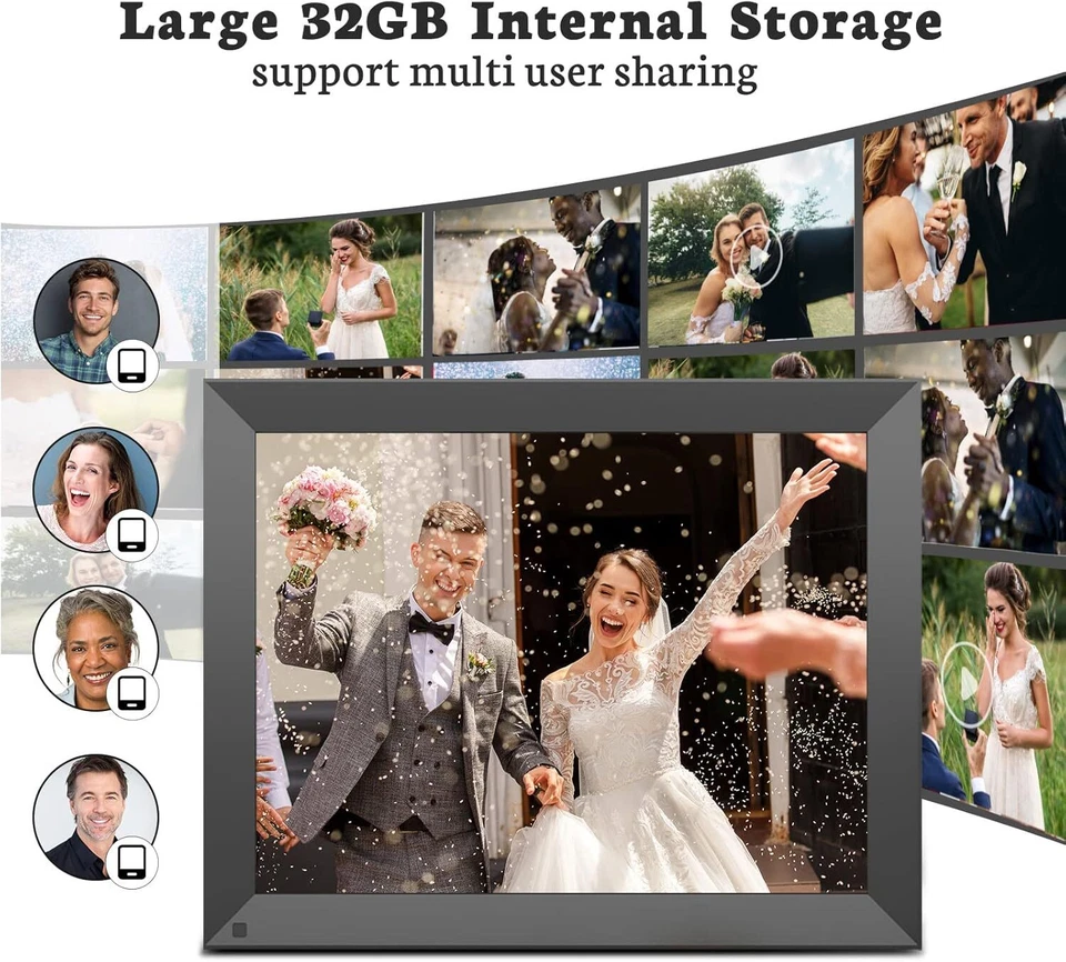 BSIMB 15" Digital Picture Frame 16GB BS-W15E Black Wi-Fi Touchscreen - Image 4 of 4