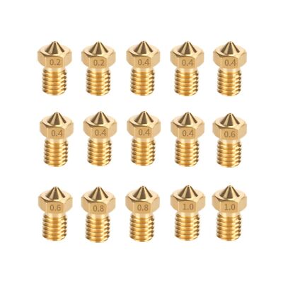 15PCS Brass Nozzles Kit for Anycubic Kobra, 3D Printer 7PCS 0.4mm Nozzles and...