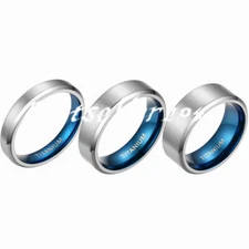 4/6/8MM Titanium Ring Wedding Engagement Band in Comfort Fit Matte for Men Women