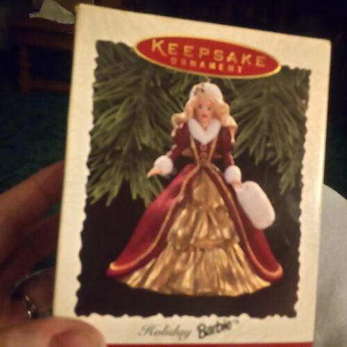 1996 Hallmark Keepsake Ornament Holiday Barbie. #4 In Series. - 第 1/6 張圖片