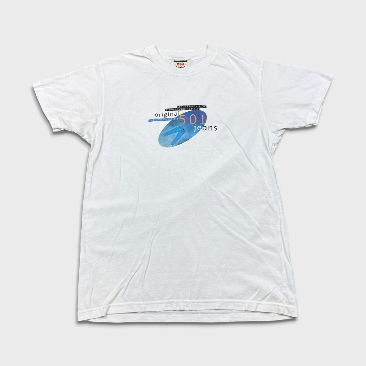 Vintage 90s Levi's T Shirt Mens Medium White The Original Vintage 90s Levi's T Shirt Mens Medium White The Original