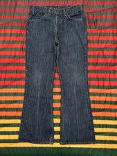 VTG 70s 80s 546 Orange Tab Levis Bell Bottom Jeans 32x28.5 Med Blue Flare Boot