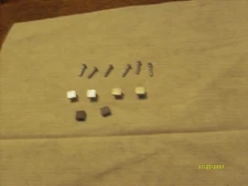 PS2 SLIM REPLACEMENT 6 SCREW SET W/ "SILVER" COVERS..6 SCREWS 6SILVER COVERS