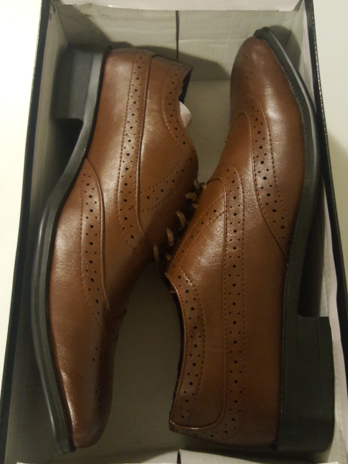 SAOLA Scarpa elegante uomo BRAVO MILANO 1 punta quadrata fodera pelle alare marrone nuova con etichetta