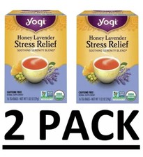 2 PACK - Yogi Honey Lavender Stress Relief 16 Tea Bags Total 32 FRESH