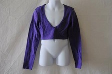 Danskin now girls' dance crop wrap Purple Small 6-6x