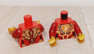 LEGO RED GOLD DRAGON Girl Body ARMOR Girl Power TORSO Electricity Sea Monster