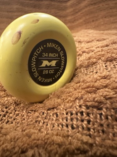 Miken Maniac Slowpitch DIC20M Yellow Camo 34" 28oz 100% Alloy USA Softballschläger - Bild 6 von 7