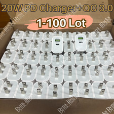 For iPhone 16 15 14 20W QC Fast Charger Block USB Type C Wall Power Adapter Lot