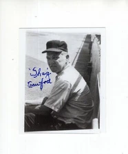 SHAG CRAWFORD HAND SIGNED PHOTO+COA       LEGENDARY MAJOR LEAGUE BASEBALL UMPIRE