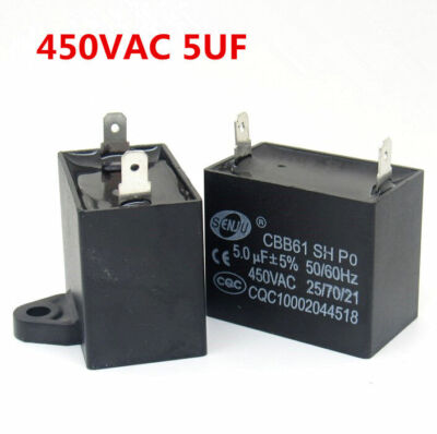 CBB61 5 UF 450V 50/60Hz 450VAC 5UF Fan Motor Insert Capacitor