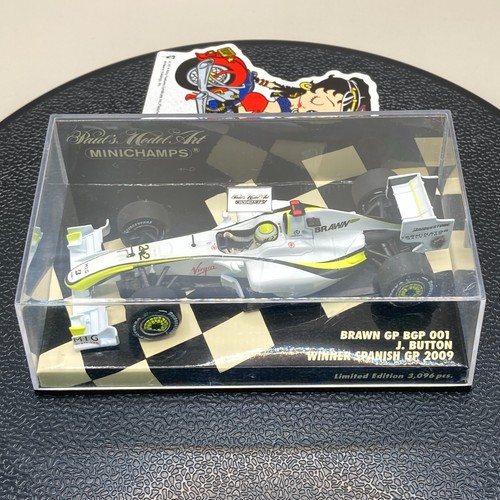 READ MINICHAMPS 1/43 Brawn GP BGP 001 Jenson Button Spanish 2009 400090422 - Picture 12 of 13