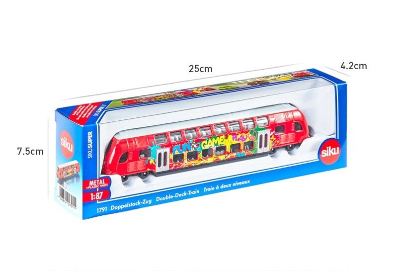 SIKU 1:87 Double-Decker Train Diecast Model Toy SK1791 | eBay