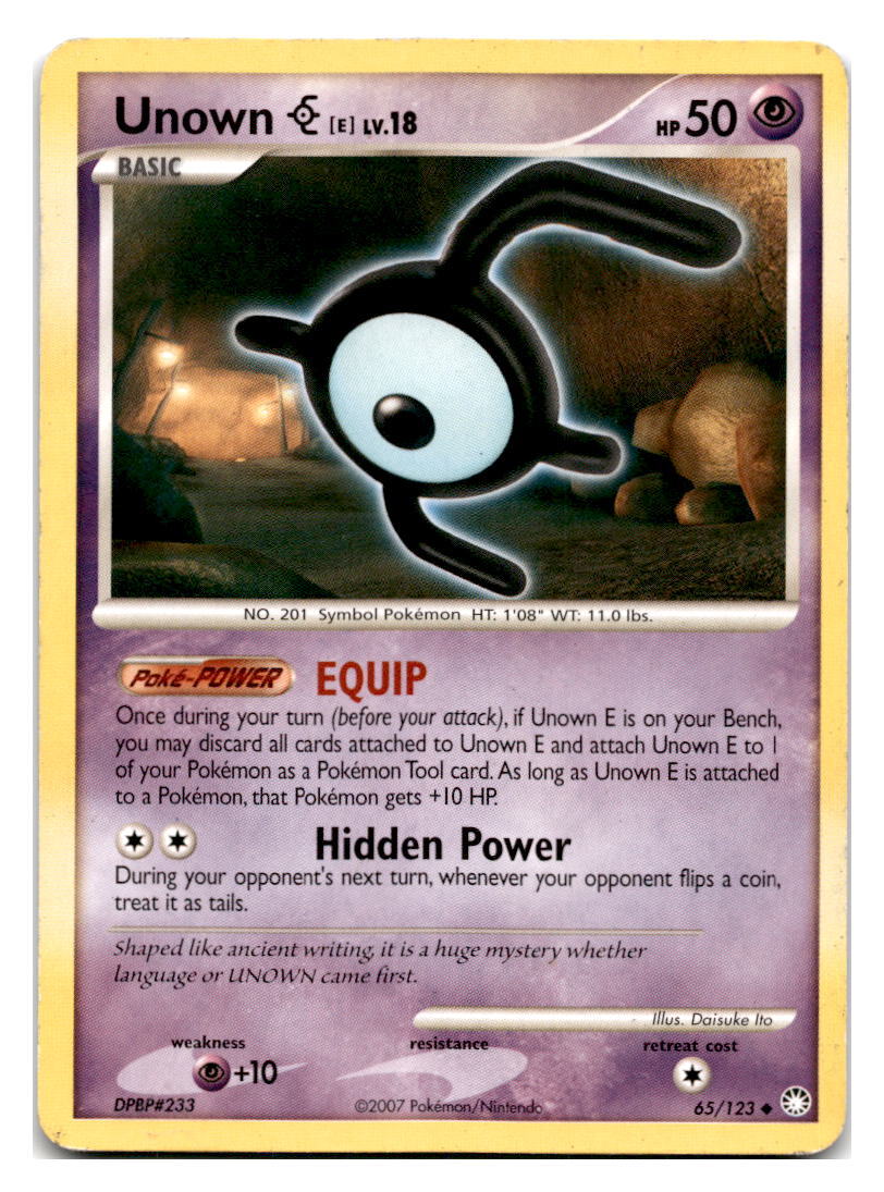 Unown [E] #65/123 Mysterious Treasures Pokemon tcg