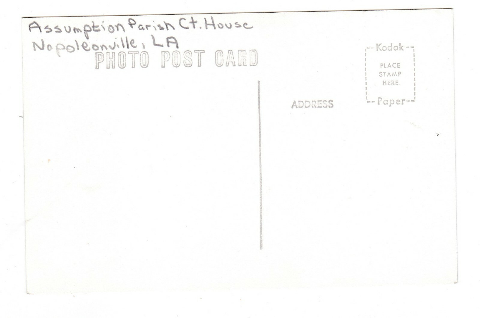 1960's RPPC NAPOLEONVILLE LA COURT HOUSE PARISH VINTAGE POSTCARD