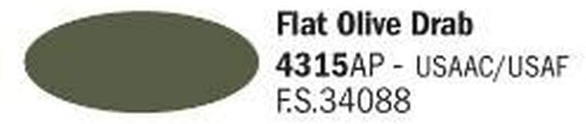Flat Olive Drab colore acrilico adatto per aerografo e per modellismo