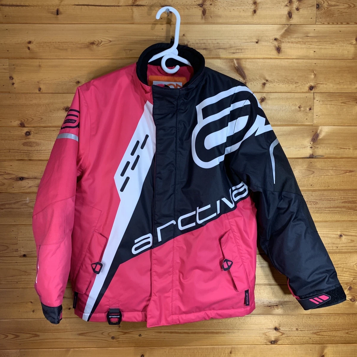 Arctiva Comp Snowmobile Jacket Pink Black Size Youth 14 EUC