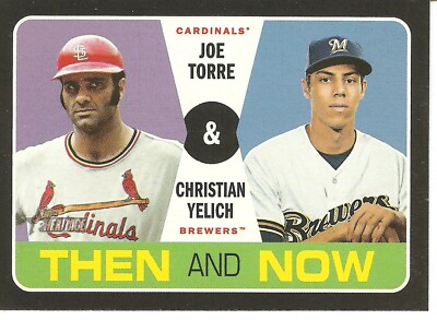 2020 TOPPS HERITAGE TORRE/YELICH THEN & NOW BASEBALL CARD TN-9
