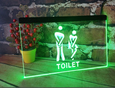 Funny Toilet Entrance LED Neon Sign gift decore for Home Pub Bar size 12 x 8