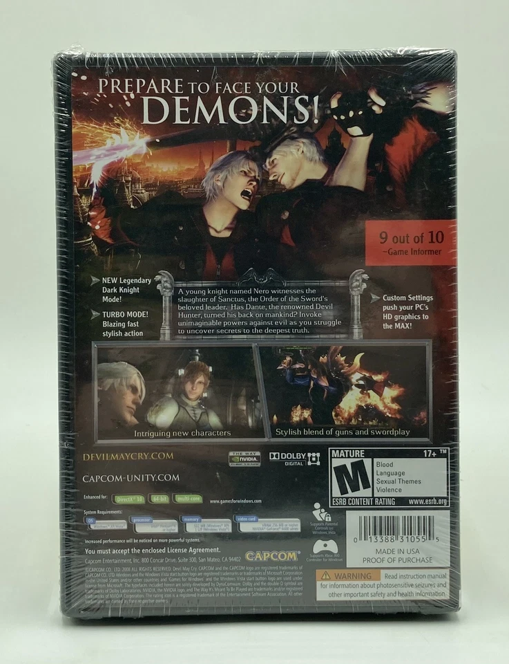 Devil May Cry 4 (PC, 2008) *New & Factory Sealed* Capcom Games for Windows - Image 2 of 4