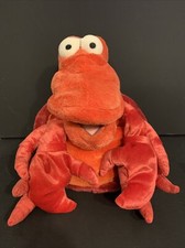 Vintage Disney Little Mermaid Sebastian Disney Store Exclusive Beanie Plush 15"