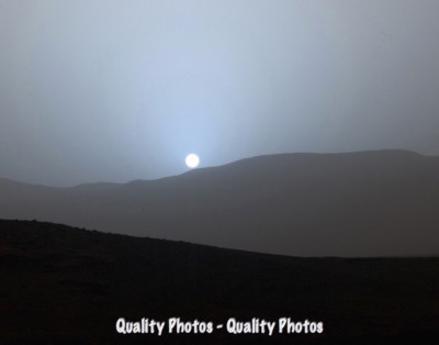 Sun Setting on Mars 8.5x11'' Photo Print Martian Sunset NASA Rover Photography
