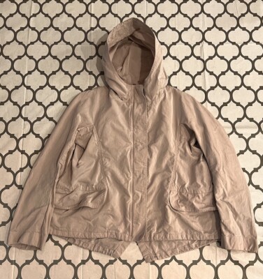 Jil Sander Light Jacket Hooded Women 36 Made In Italy Silk Blend WF251360 Read!