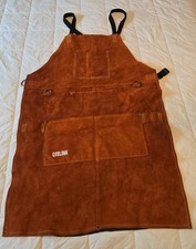 QEELINK Leather Work Apron Heavy Duty Carpenter Welding Shop Tool Pockets