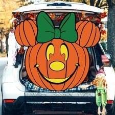 Halloween Trunk or Treat Decorations,Mouse Theme Pumpkin Trunk or Treat Backd...