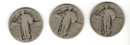 1926, 1929, 1930  Standing Liberty Quarters