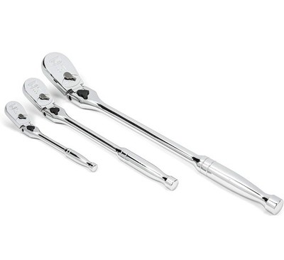 GearWrench 81276A-07 3 Pc Locking Flex Head Ratchet Set New!