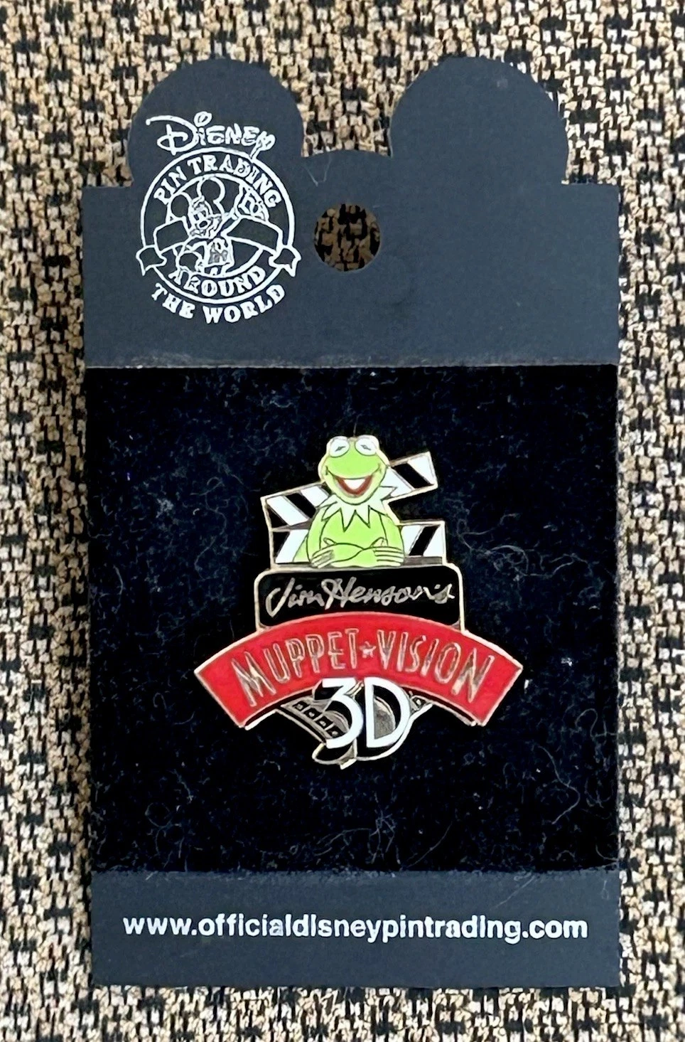 Disney Muppet Vision 3D Clapboard Logo Kermit The Frog Version 2 2003 Pin