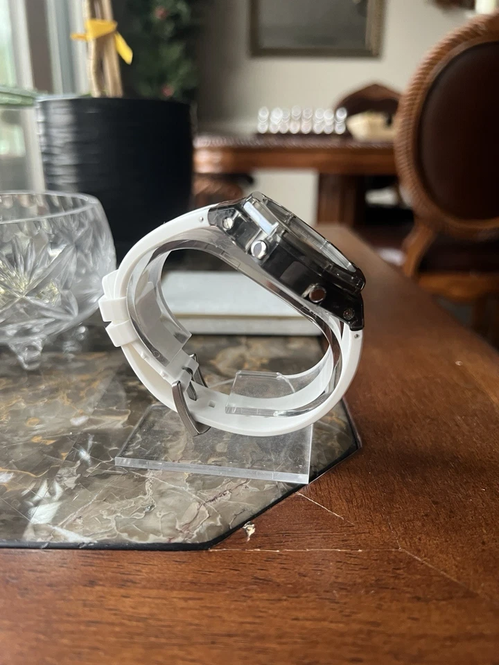 Custom Casio G-Shock GA-2100 Black & White Band White Hour Markers Mod From USA - Image 3 of 3