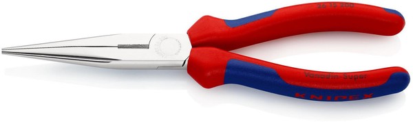 Flachrundzange LäNge 200 Mm Verchromt Gerade Mehrkomponenten-HüLlen Knipex-image