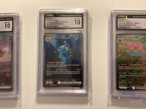 Pokémon TCG Blastoise EX Scarlet & Violet 151 Card 200/165 SIR CGC 10