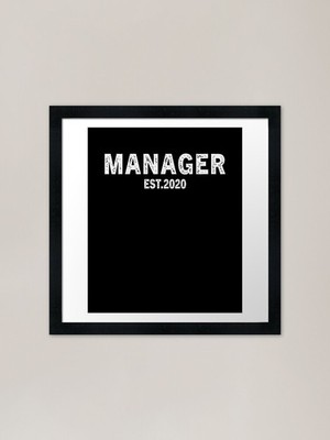 Manager Est 2020 Abschluss Geschenk Fr gerahmtes Wandbild Poster Leinwanddruck Bild