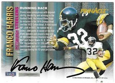 Franco Harris 1994 PINNACLE NFL FOOTBALL AUTOGRAPH CARD Pittsburgh Steelers AUTO