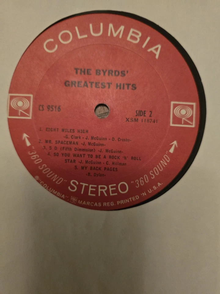 The Byrds Greatest Hits Vinyl LP Record 1967 Excellent  Original Vintage Foto 3 de 4