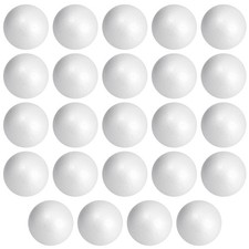 24 Pack 3 Inch Foam Balls for Arts and Craft Supplies, DIY Polystyrene 