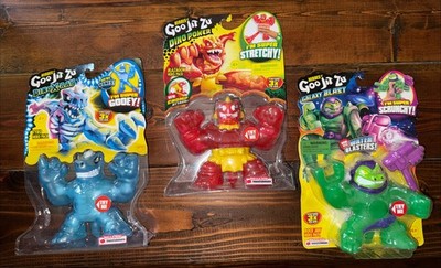 RARE Heroes of Goo Jit Zu Galaxy Blast Lot Of 3 Tyro Blazagon Rock Jaw New
