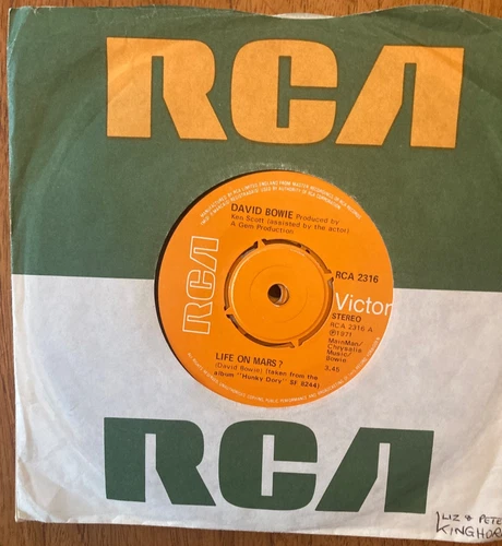 DAVID BOWIE - LIFE ON MARS ORIGINAL UK 7” RCA SINGLE NEAR MINT CONDITION