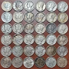 (36) EARLY Mercury Dimes 1916-1929 ALL Fine+ Most VF to EF XF NICE COINS