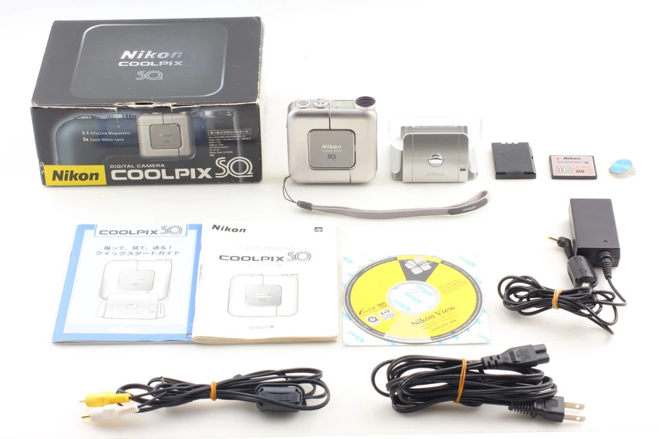 [NEAR MINT] NIKON COOLPIX SQ COMPACT DIGITAL CAMERA w/ BOX, CF CARD FROM JAPAN - Image 2 of 4