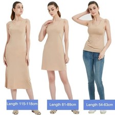 Women Full Slip Under Dress Slips Undergarment Nightwear Sleeveless Nightgowns